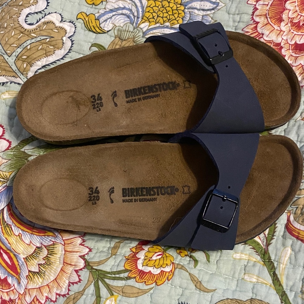 Birkenstock Dark Blue Slide Sandals